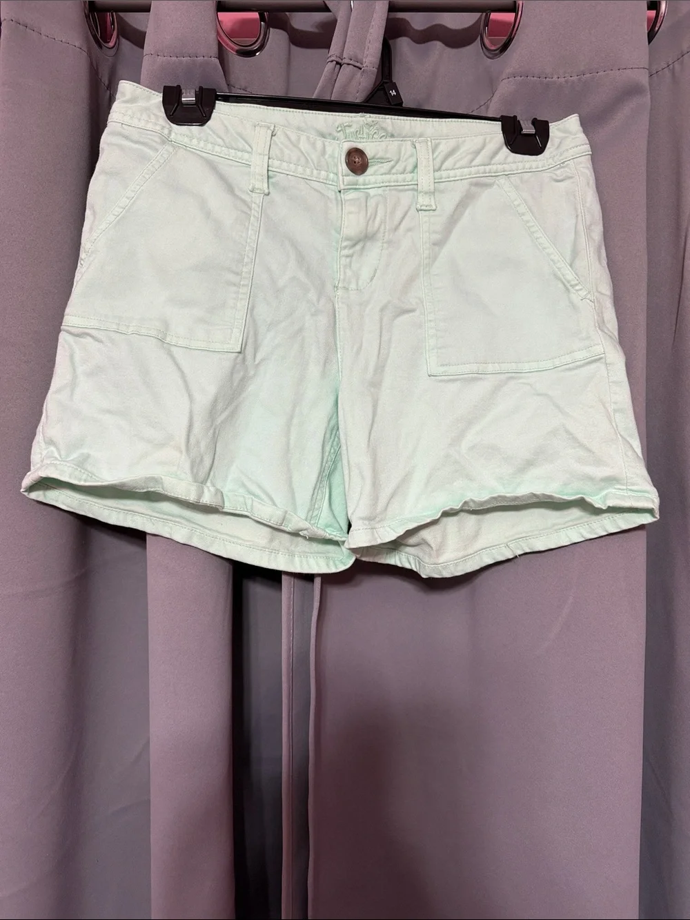 Girl’s Light Mint Casual Pocket Shorts